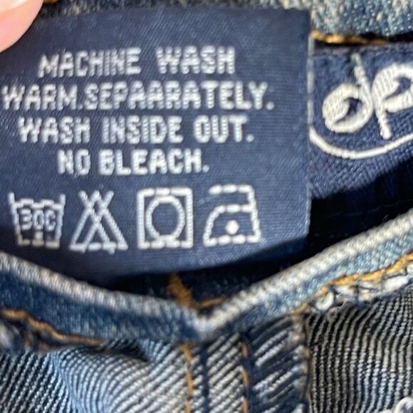 Lace Wing 60's Era VTG Upcycled Festival Jeans Sz 15/16 - Picture 12 of 12